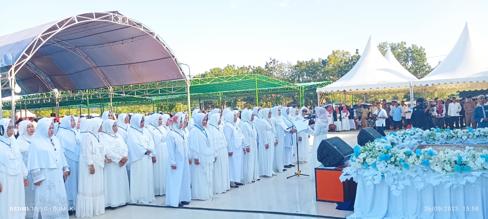 Maulid Nabi Muhammad SAW yang bertajuk Gema Sholawat dan Tablig Akbar di Luwuk : Foto Djumail K Mahyudin